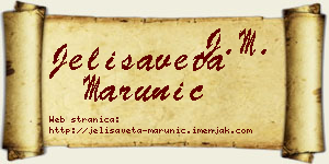 Jelisaveta Marunić vizit kartica